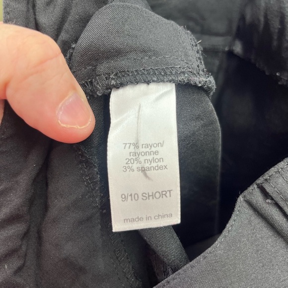 Maurices Black Casual Work Pants Womens 9/10s Short Stretch Office Waitress 2078 - Picture 3 of 9